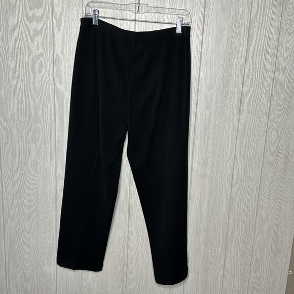 Ming Wang Long Black Dress Pant‎ Elastic Waist Size Medium - Picture 3 of 5